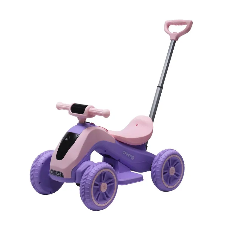 Quadriciclo Elétrico Infantil com Empurrador Candy Move Menina