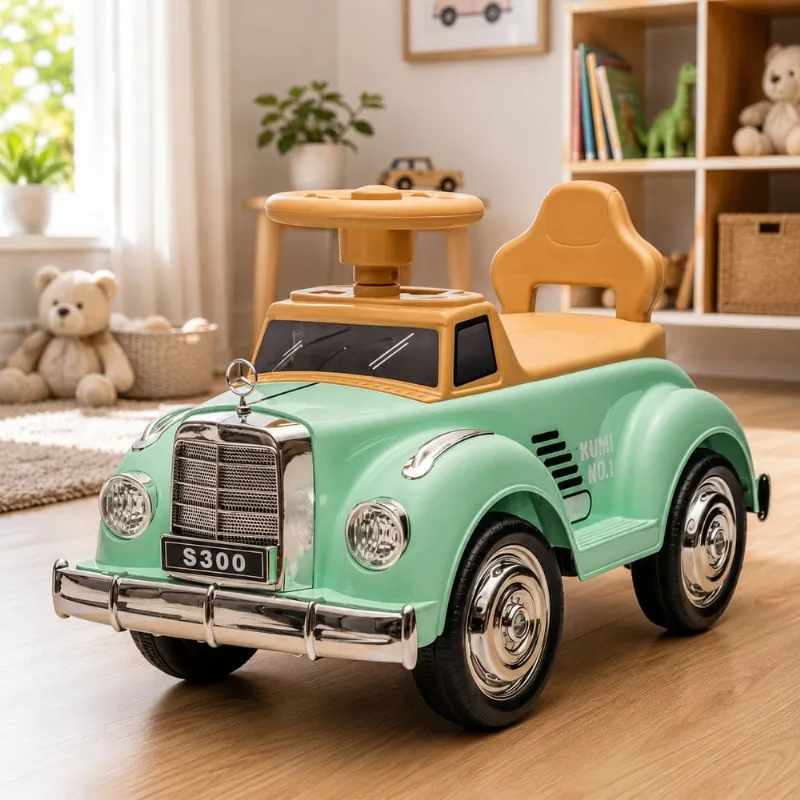 Carrinho Elétrico Infantil Retrô - Verde - Genérica - Brinquedos
