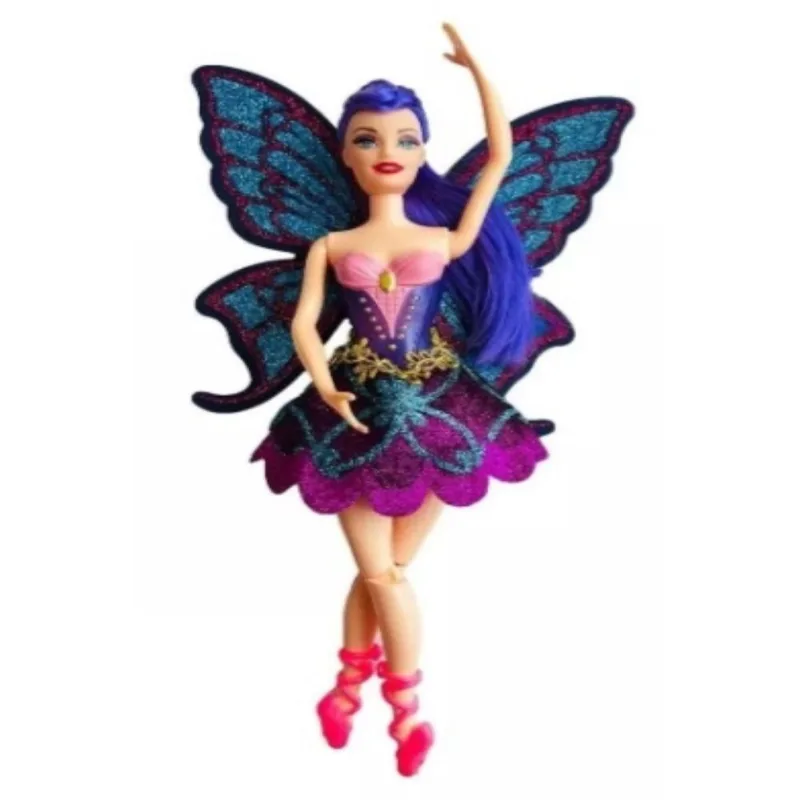 Brinquedo Boneca Fada Bailarina com Asas Glitter