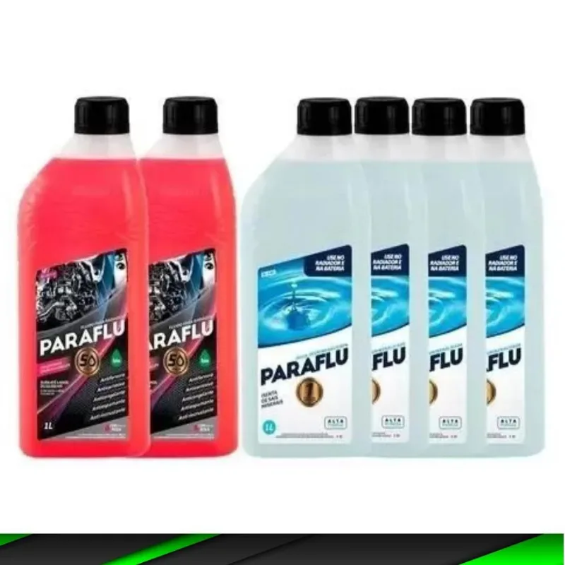 Kit Aditivo Radiador Paraflu 2 Rosa E Água Desmineralizada 4