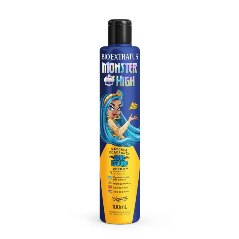 Máscara Colorante Azul Escuro Bio Extratus + Monster High 100mL - Bio Extratus