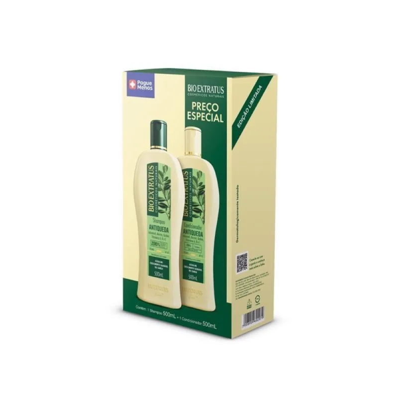 Kit Bio Extratus Shampoo Antiqueda 500ml + Condicionador Antiqueda 500ml - Bio Extratus