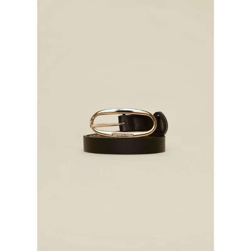 Cinto Cintura Quadril Fino Fivela Personalizada Preto M