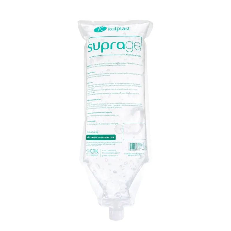 Gel para contato ultrassom supragel 2KG kolplast