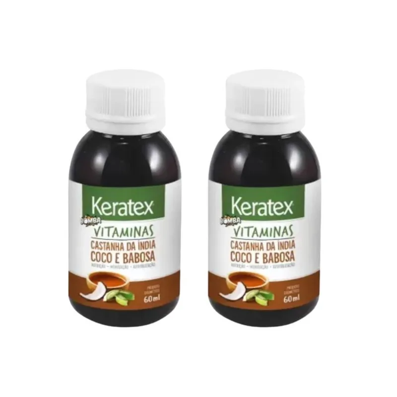 Oleo Fixed Keratex Bomba Vitaminas Coco E Babosa 60Ml - 2Un
