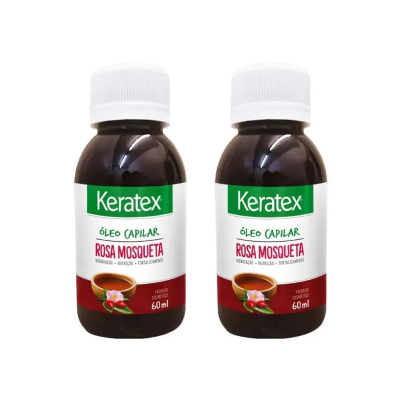 Oleo Fixed Keratex Rosa Mosqueta 60Ml - Kit Com 2Un