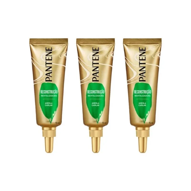 Ampola Pantene Reconstrução Revitalizadora 15Ml - Kit 3Un