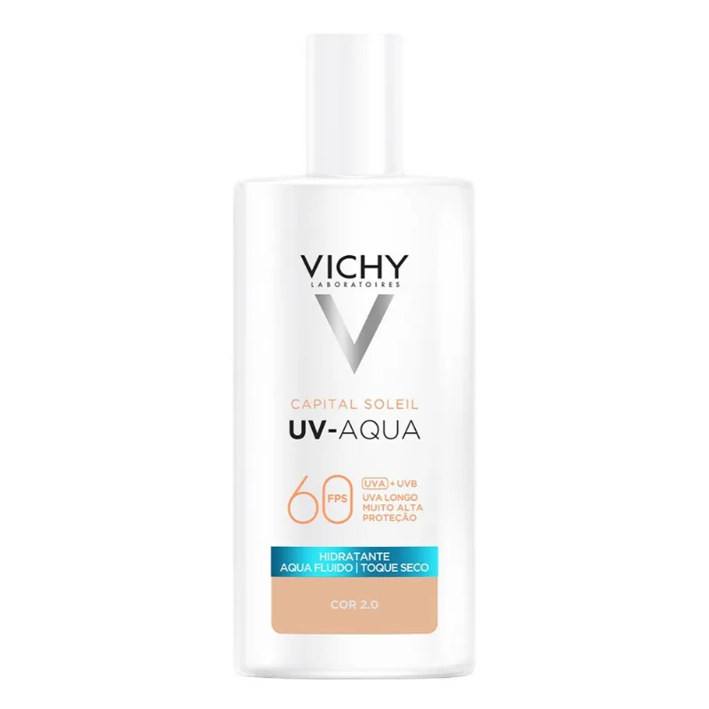 Protetor Solar Facial Efeito Matte 16h FPS 60 Vichy UV-AQUA Cor 2.0 40ml