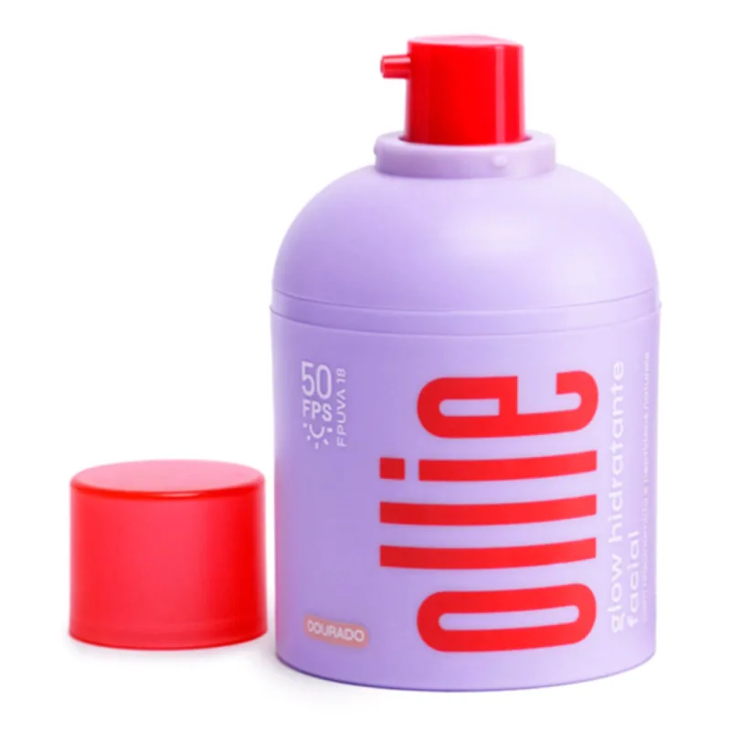Hidratante Facial Ollie FPS 50 Glow Dourado 30ml - Ollie