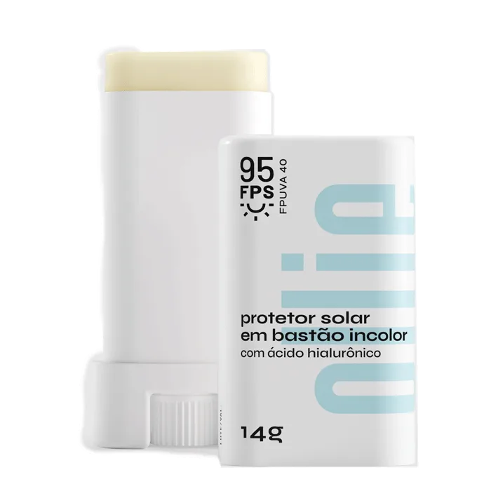 Protetor Solar Facial Ollie FPS 95 Incolor Hidratante 14g Stick - Ollie