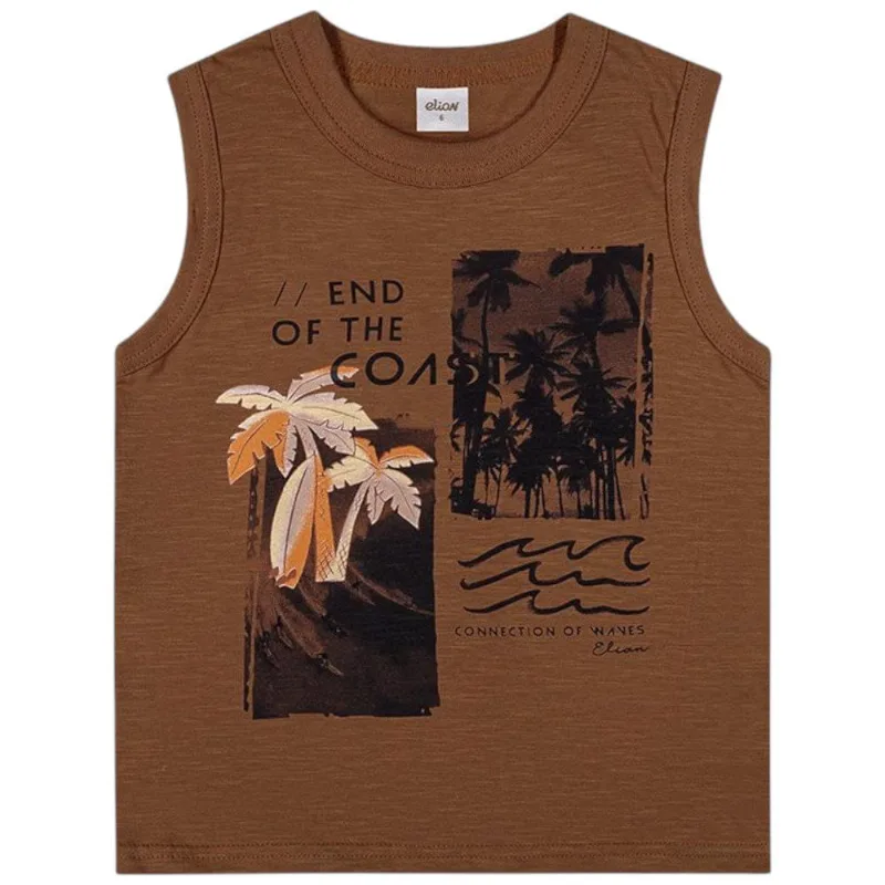 Camiseta Infantil Elian 8 Marrom (MP)