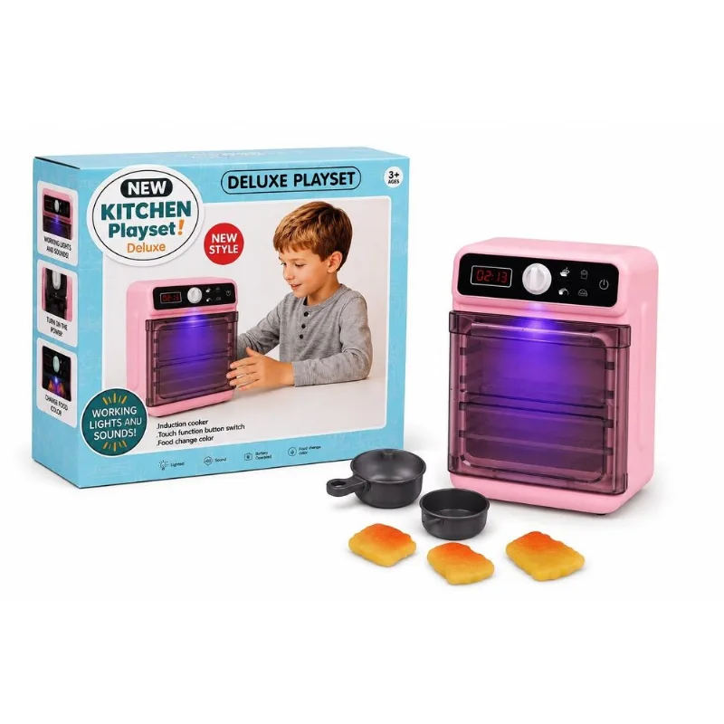 Forninho Infantil com Luz e Som Rosa - Mega Toys