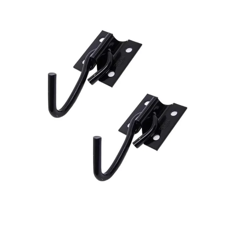 Gancho De Rede 7 X 12mm Para Parafusar Com Kit Fixação Preto Goma 02 Peças