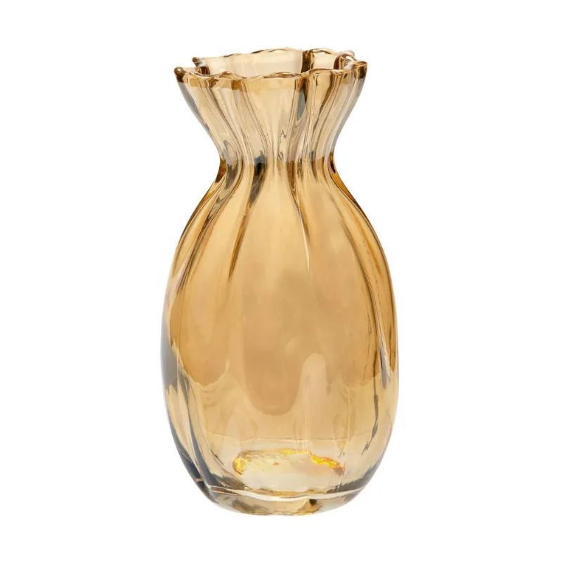 Vaso de Vidro Âmbar Marchand 8,5x21cm