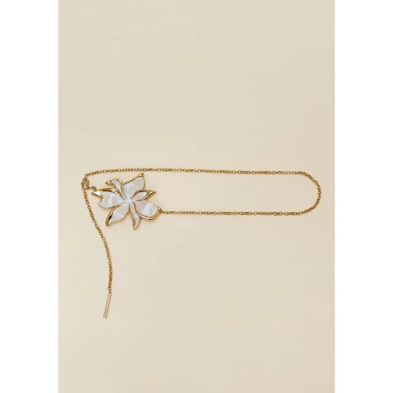 Cinto Cintura Medio Max Floral Dourado M