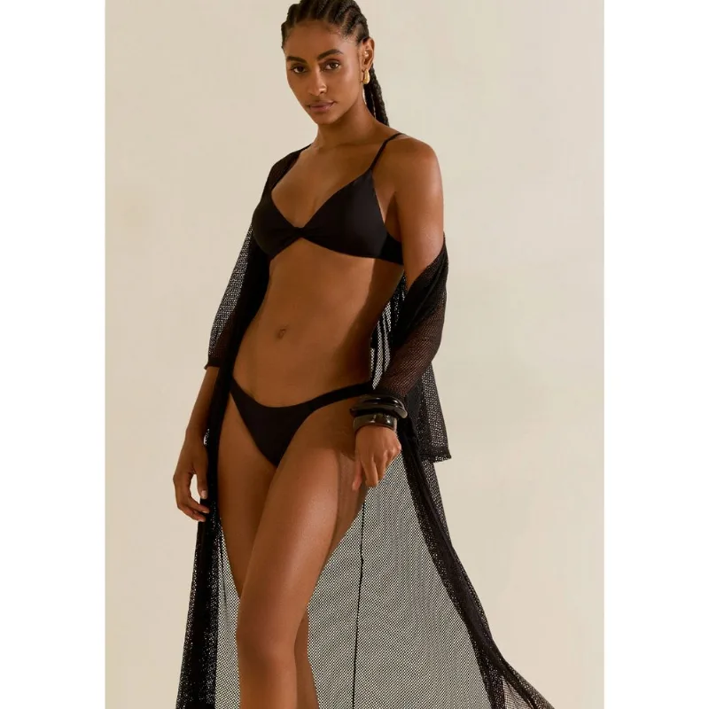 Calcinha Morena Rosa Inteira Fina Preto GG
