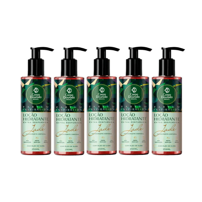 Kit com 5 Hidratantes Parfum Inspiration JADE