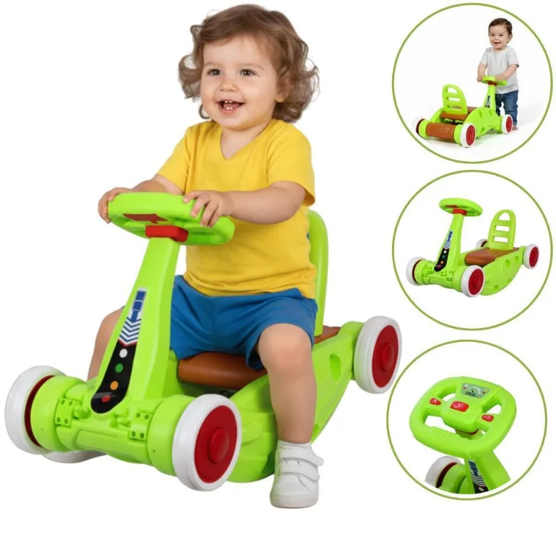Carro De Balanço 3 Em 1 Infantil Andador E Gangorra Castela