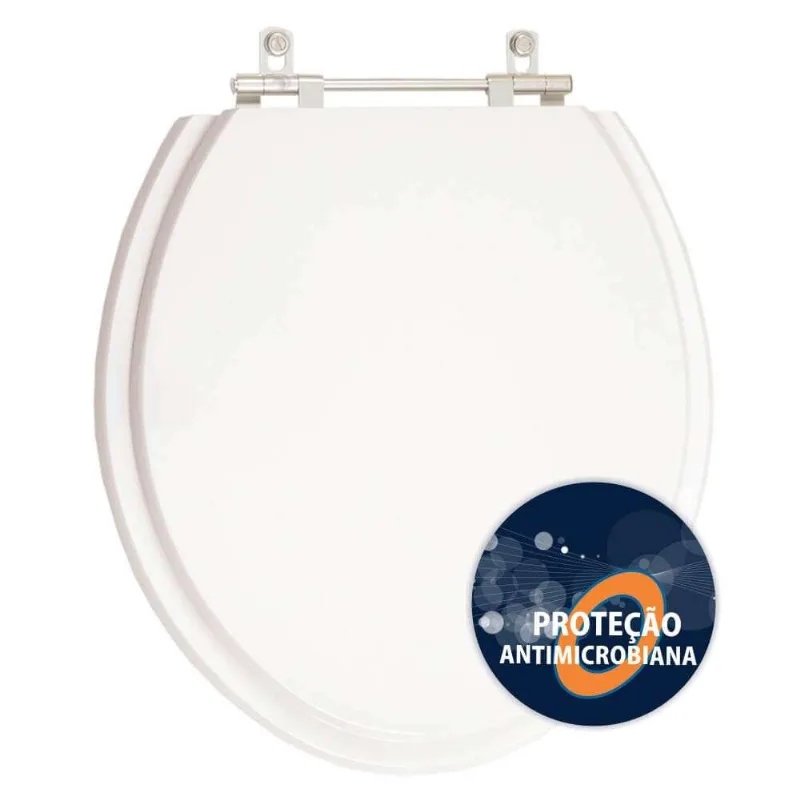 Assento Sanitario Antimicrobiano Atlantis Branco Para Vaso Belize