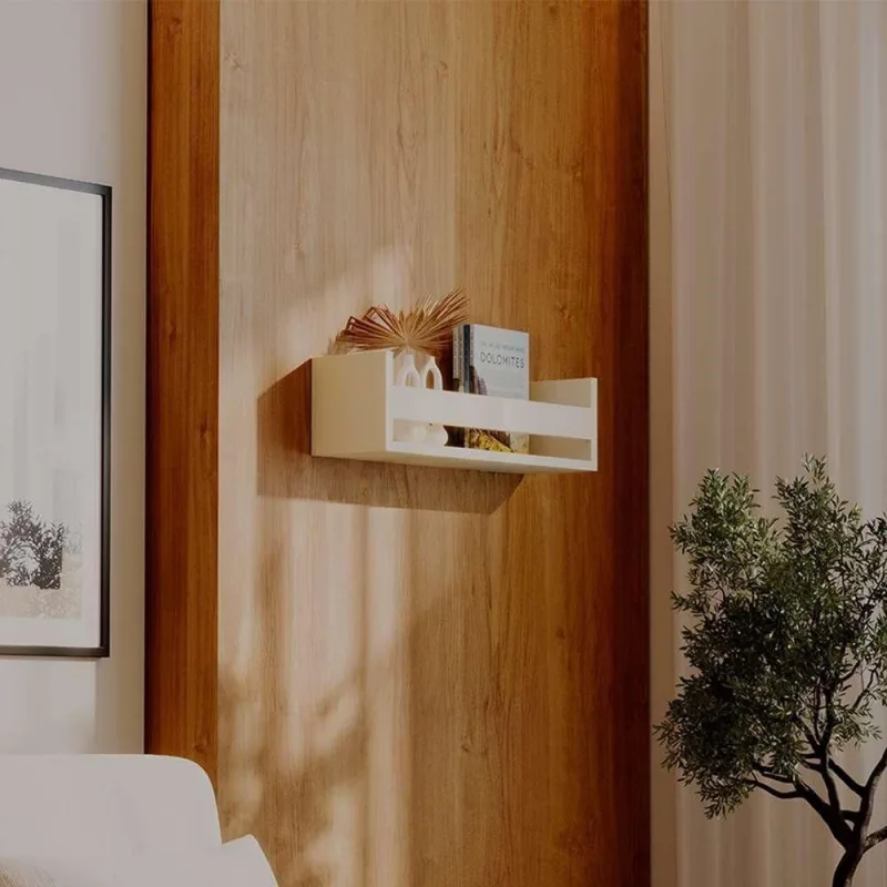 Prateleira Porta Livro 70X12CM MDF Suporte Invisível Organizador Sala Bege Claro Mercado - OUTRAS - Agro