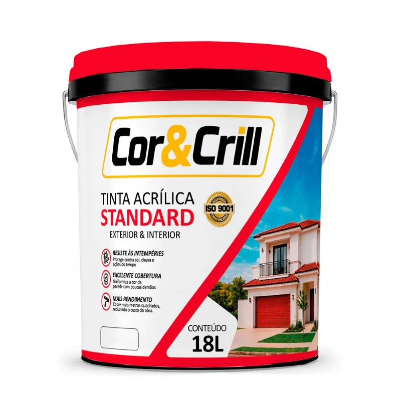 Tinta Standard Acrílica Fosco Branco 18L Cor&Crill