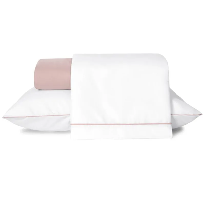 Jogo de Lençol Solteiro Linea Micropercal 200 Fios 3 Peças - Rose - 100% Poliéser - Casa Modelo Enxovais - Cama, Mesa E Banho