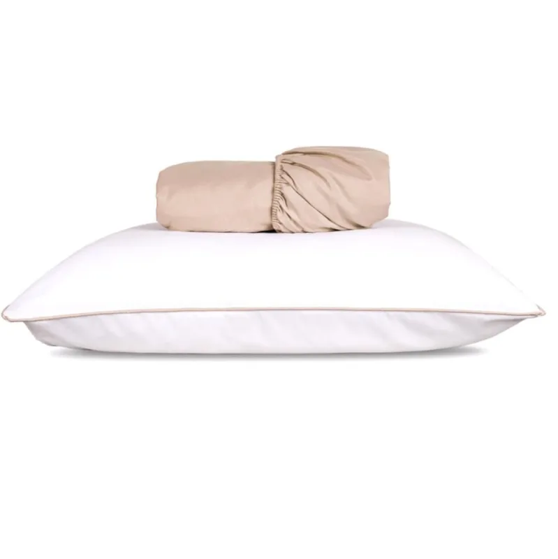 Jogo de Lençol Solteiro Linea Micropercal 200 Fios 2 Peças - Bege - 100% Poliéser - Casa Modelo Enxovais - Cama, Mesa E Banho
