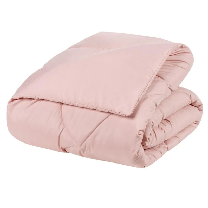 Edredom Solteiro Unique Dupla Face Micropercal 200 Fios 1 Peça - Rose - Casa Modelo Enxovais - Cama, Mesa E Banho