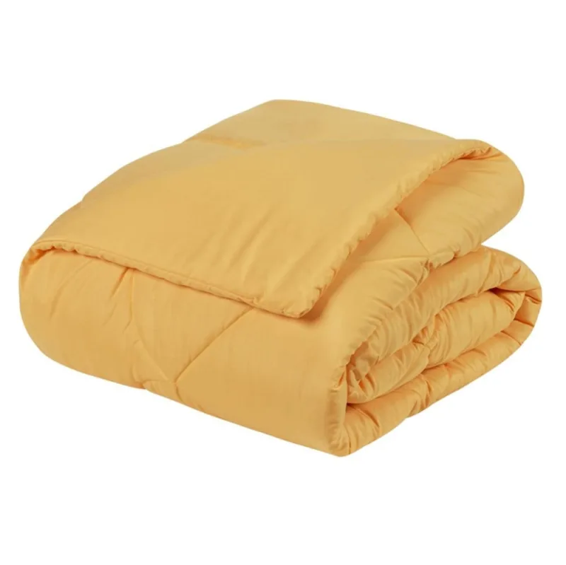 Edredom Queen Unique Dupla Face Micropercal 200 Fios 1 Peça - Amarelo - Casa Modelo Enxovais - Cama, Mesa E Banho
