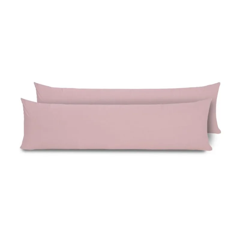 Kit 2 Fronhas para Travesseiro de Corpo Slim 1,50cm x 50cm - Rose - Microfibra 100% Poliéster - Casa Modelo Enxovais - Cama, Mesa E Banho