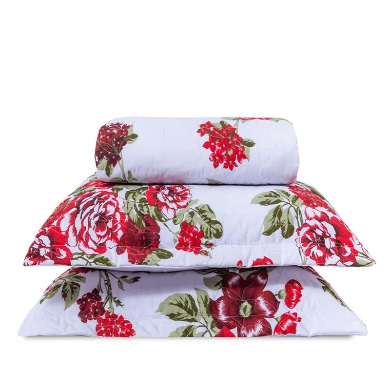 Cobre Leito Casal Padrão Classic Estampado 160 Fios 3 Peças Eva - Casa Modelo Enxovais