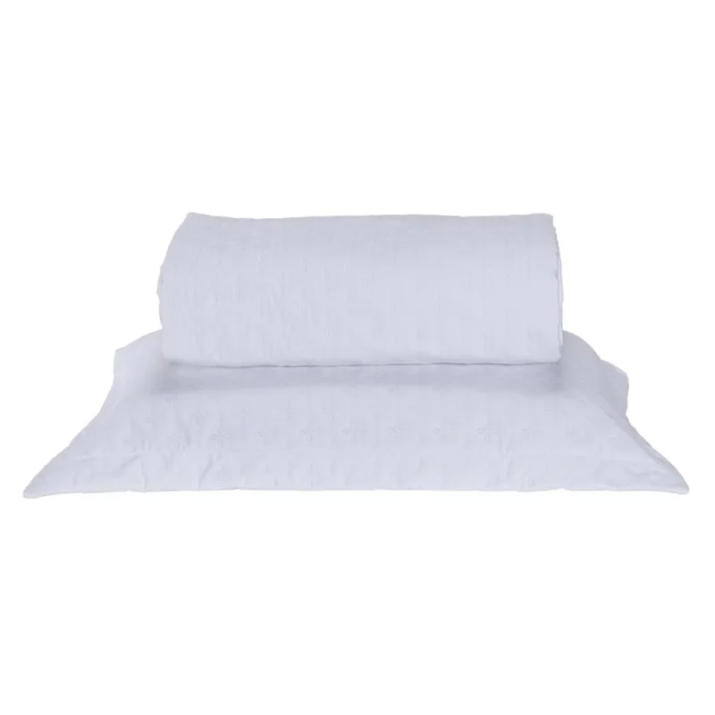 Cobre Leito Solteiro Milão Dupla Face Micropercal 200 Fios 2 Peças - Branco - Casa Modelo Enxovais