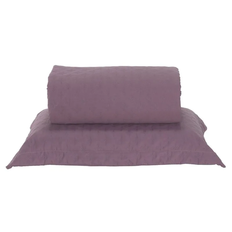 Cobre Leito Solteiro Milão Dupla Face Micropercal 200 Fios 2 Peças - Rose Cassis - Casa Modelo Enxovais