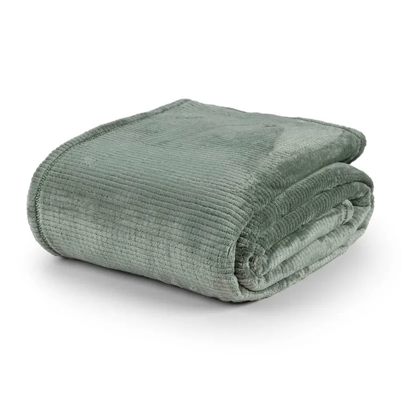 Cobertor Queen Dublin Manta Flannel Ultrasoft - Verde Louro - 100% Poliéster - Casa Modelo Enxovais - Cama, Mesa E Banho