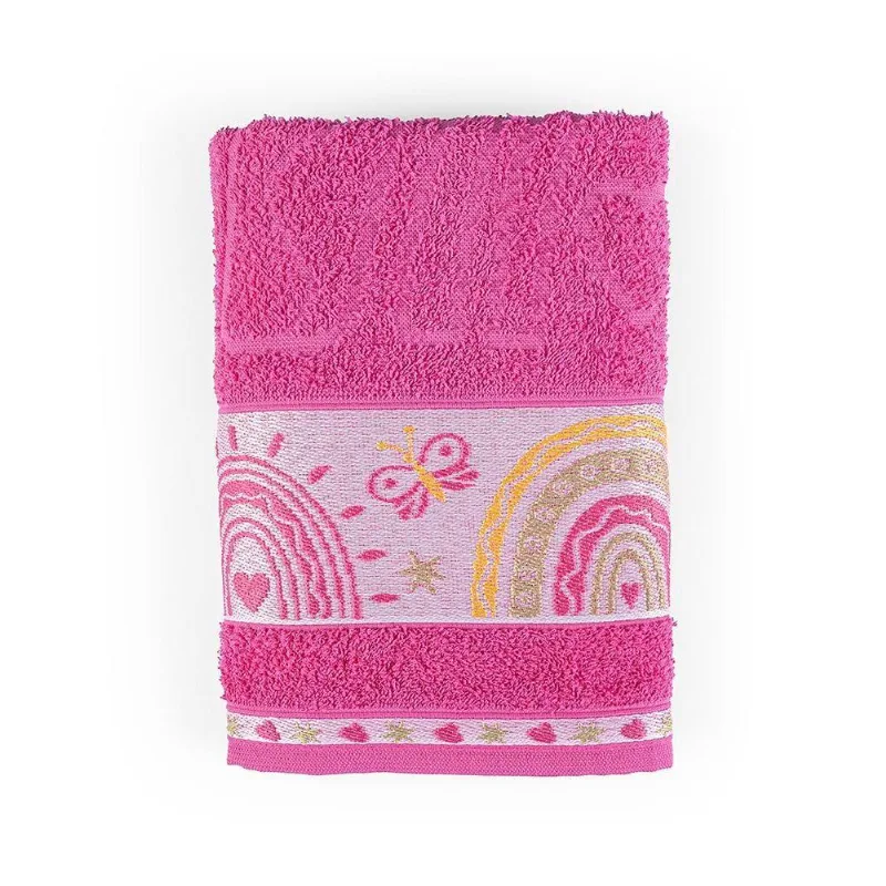 Toalha De Banho Kids Minimi 100% Algodão 1 Peça - Rainbow Pink - Casa Modelo Enxovais