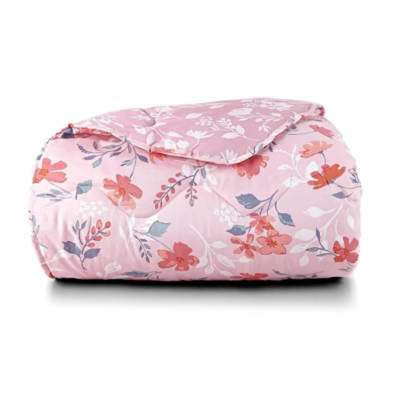 Edredom Queen Dupla Face Sublime 400 Fios Micropercal Toque de Algodão Flora 1 Peça - 100% Poliéster - Casa Modelo Enxovais - Cama, Mesa E Banho