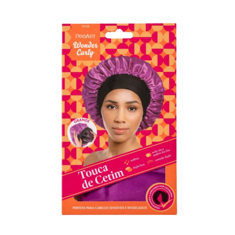 Touca De Cetim Proart Dupla Camada Rosa G