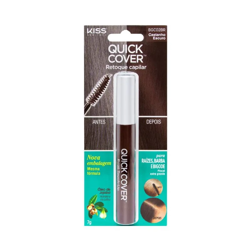 Retoque De Raiz Kiss New York Gray Hair Touch Up Castanho
