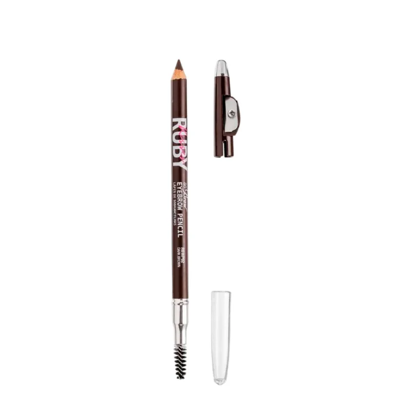 Ruby Kisses Go Brow Dark Brown - Lápis para Sobrancelhas 1,25g - Ruby Kisses