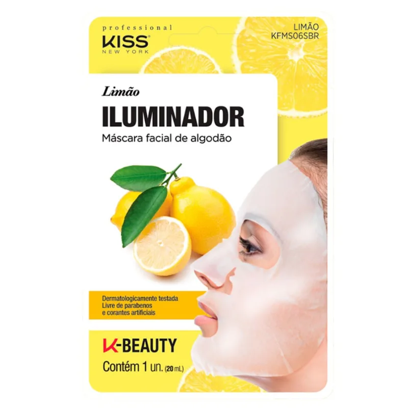 Máscara facial Kiss New York Limão 20ml