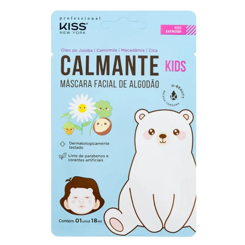Máscara Facial Kiss New York Calmante Para Crianças 18ml
