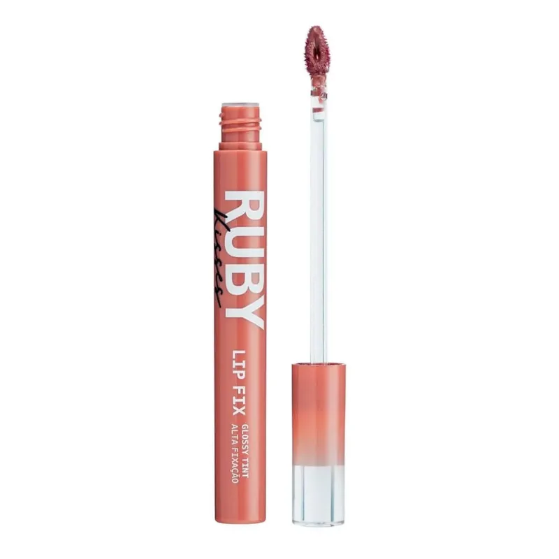 Ruby Kisses Lip Fix Glossy Tint - Rosy Brown