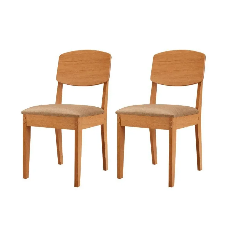 Conjunto Com 2 Cadeiras MDF Copper Turim 07/Naturale - Moderna