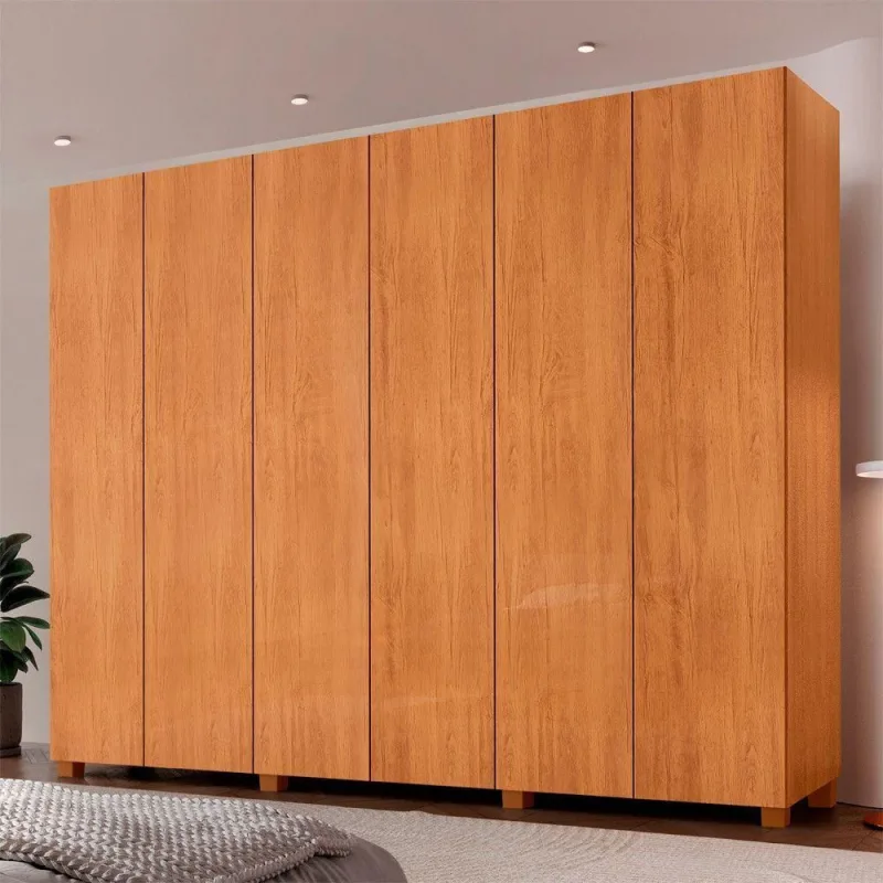 Guarda Roupa Casal Coliseu 100 Mdf Moderna Mobília Naturalle - Moderna