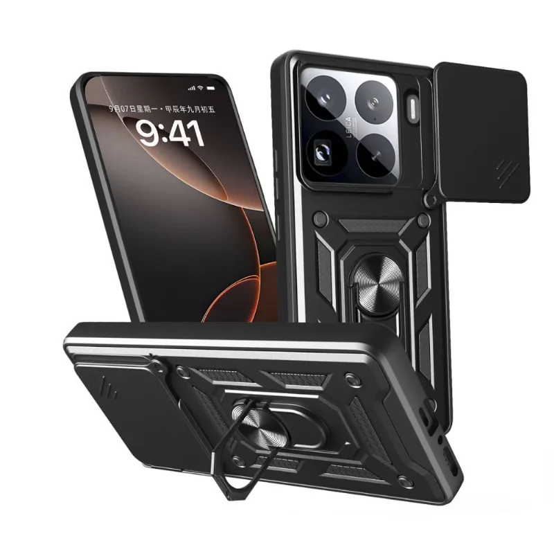Capa Capinha Case Para Xiaomi Mi 15 Pro - Protetora Resistente Anti Impacto Queda Armadura Militar Cor:preto