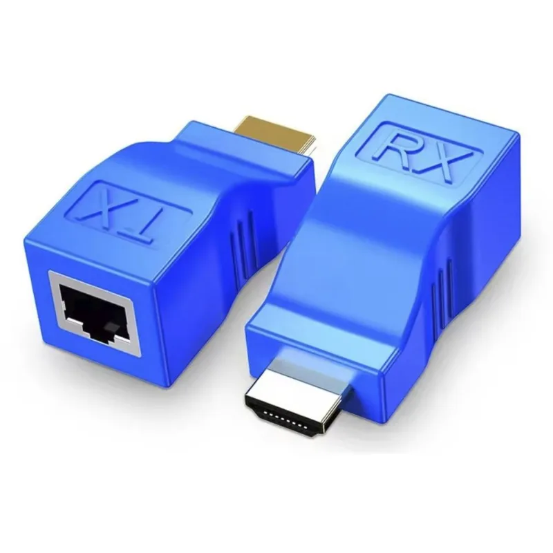 Adaptador Extensor Hdmi Cabo Ethernet Rede Lan Até 30 Metros