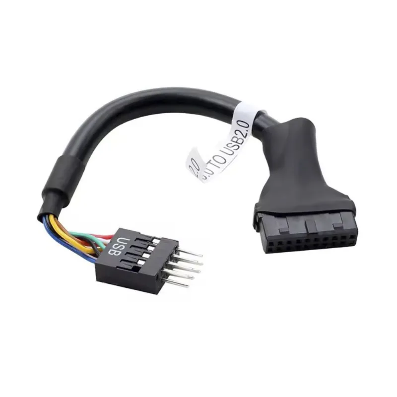Cabo Adaptador Usb 3.0 20 Pinos Para Usb 2.0 9 Pinos Macho – Conversor Interno Para Placa-mãe E Painel Frontal