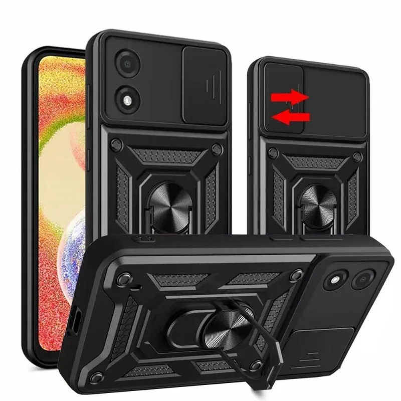 Capa Capinha Case Para Motorola Moto E14 - Protetora Resistente Anti Impacto Queda Armadura Militar Cor: Preto