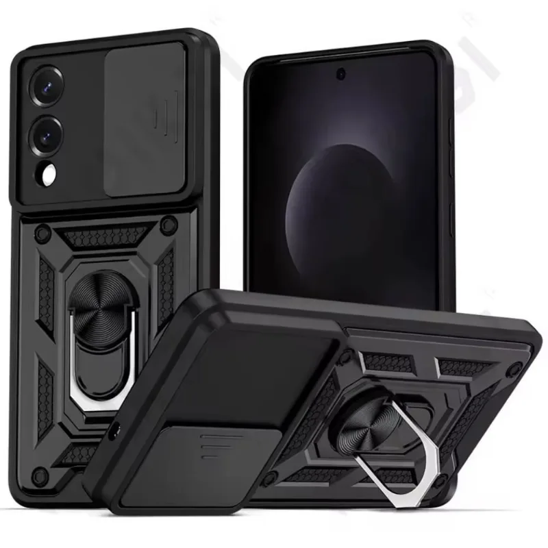 Capa Capinha Case Para Samsung S25 Edge - Protetora Resistente Anti Impacto Queda Armadura Militar Cor:preto