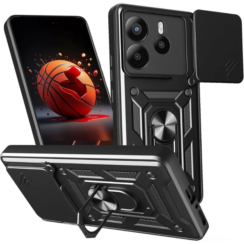 Capa Capinha Case Para Redmi Note 14 5g - Protetora Resistente Anti Impacto Queda Armadura Militar Cor:preto